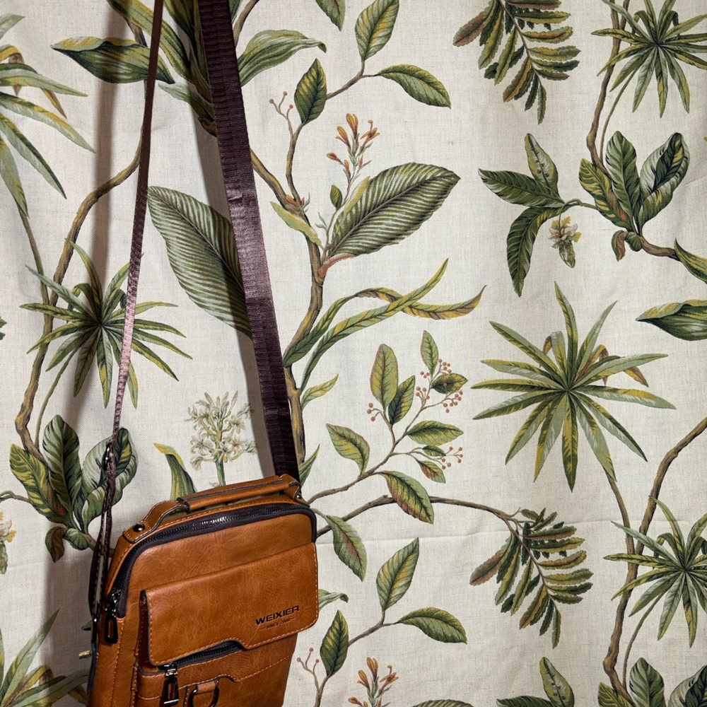 Wenger Tan Leather Shoulder Bag